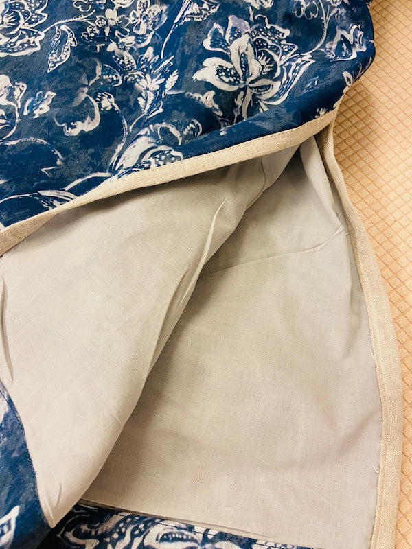Blue Floral Cheongsam Qipao Dress