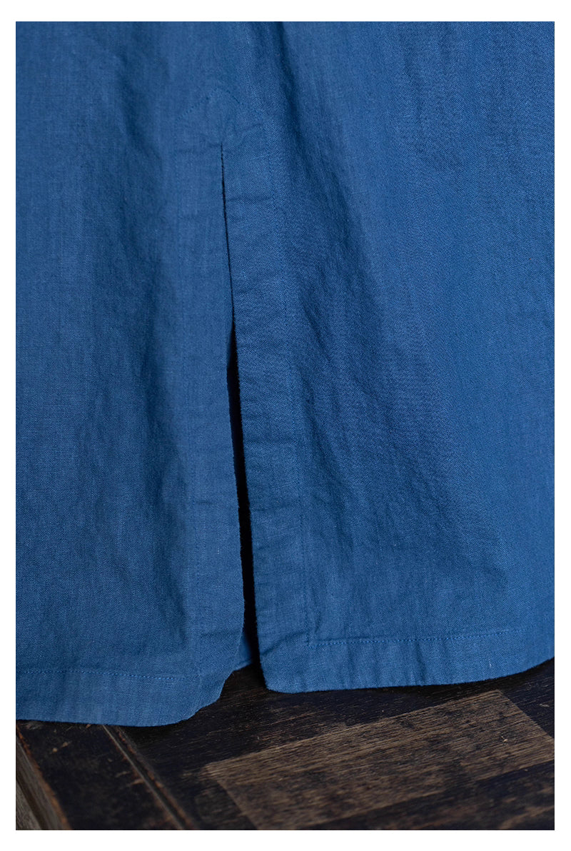Butterfly Pankou Cheongsam Qipao Dress in Blue