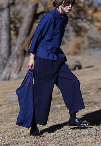 Cheongsam Samfoo Top in Blue