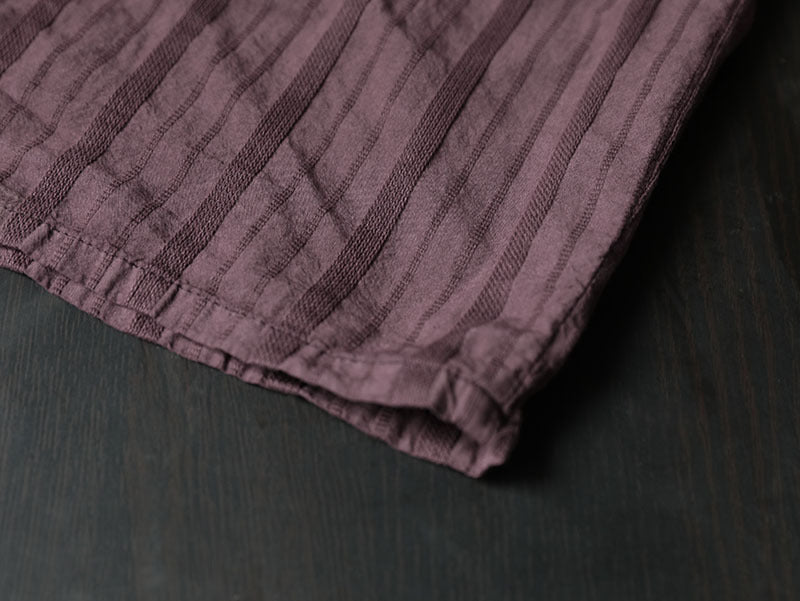 Cotton Maxi Skirt in Plum