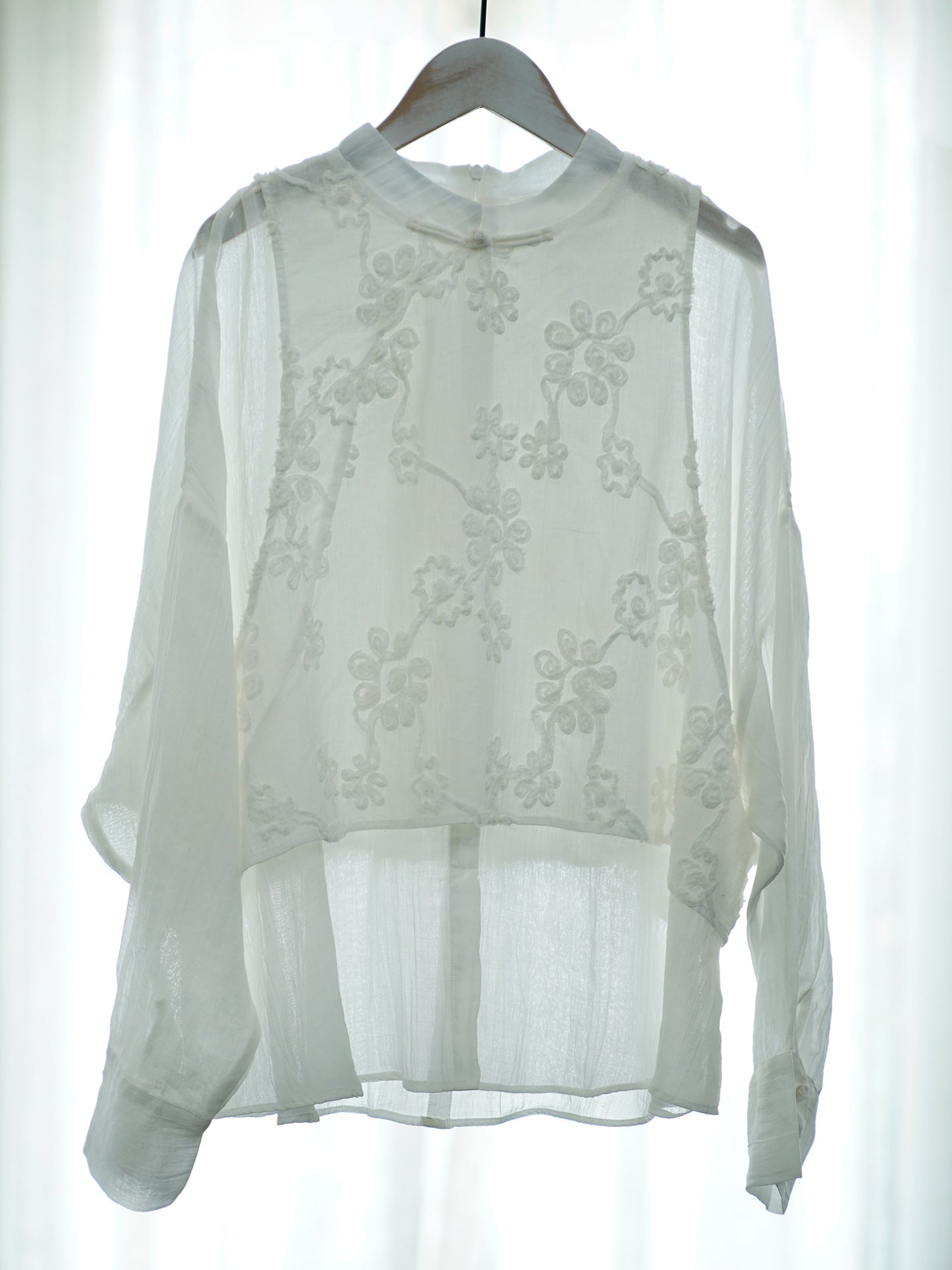Double Layered Embroidered Cheongsam Qipao Top