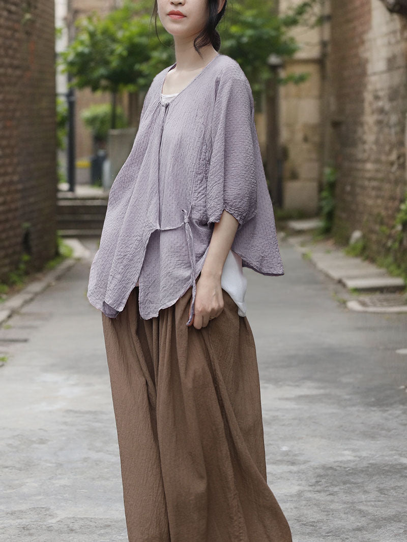 Hanfu Cheongsam Qipao Top in Light Purple