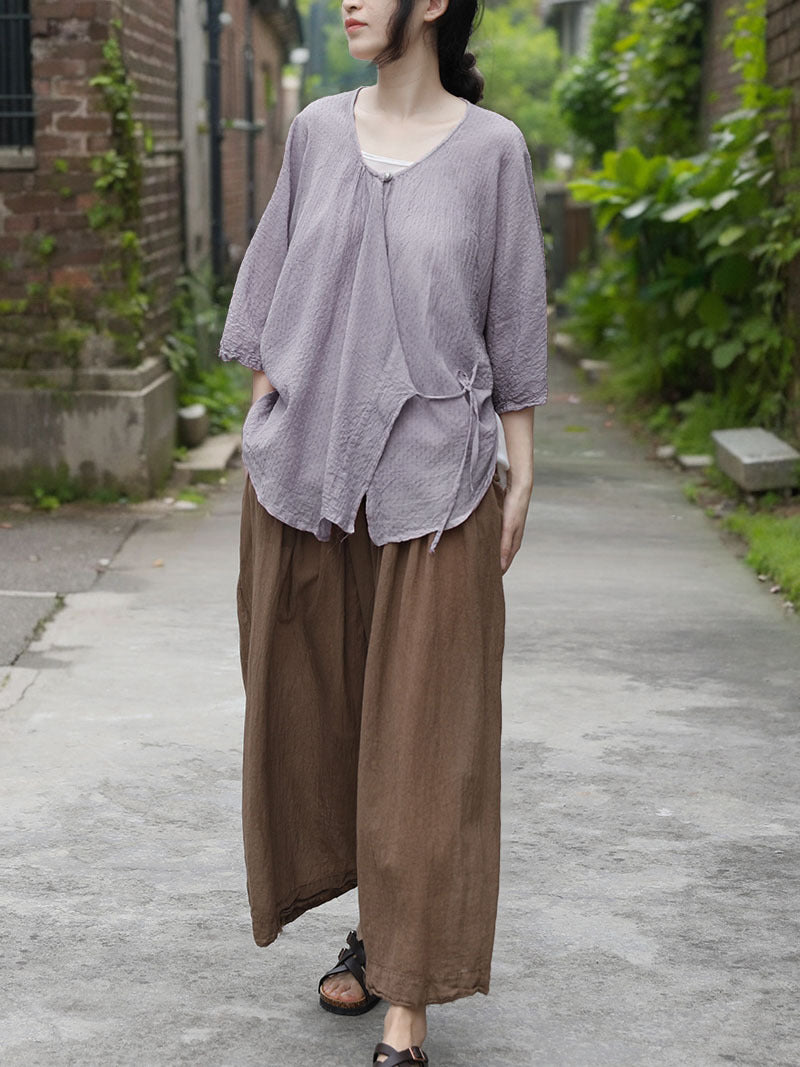 Hanfu Cheongsam Qipao Top in Light Purple