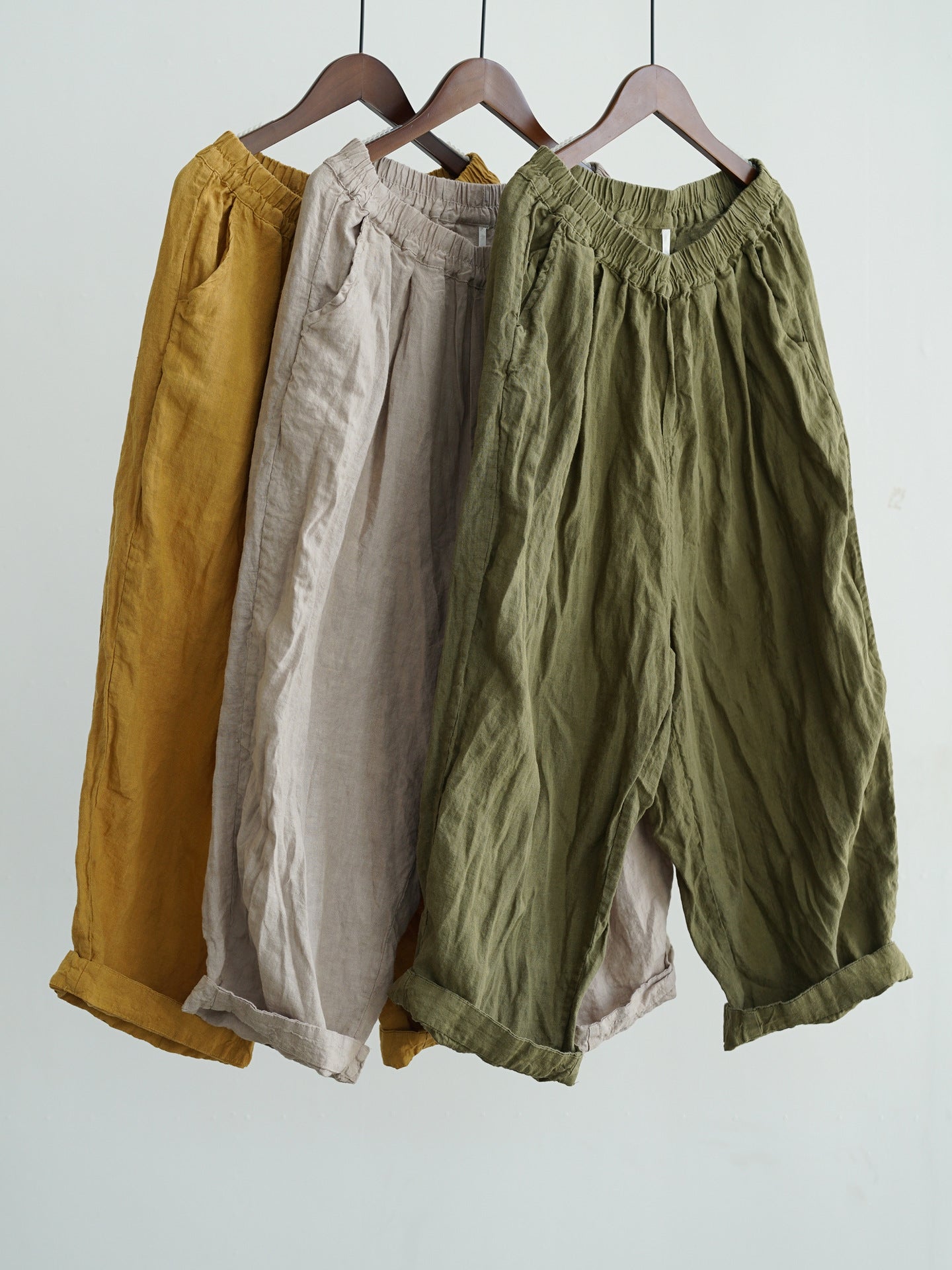 Linen Pants in Olive