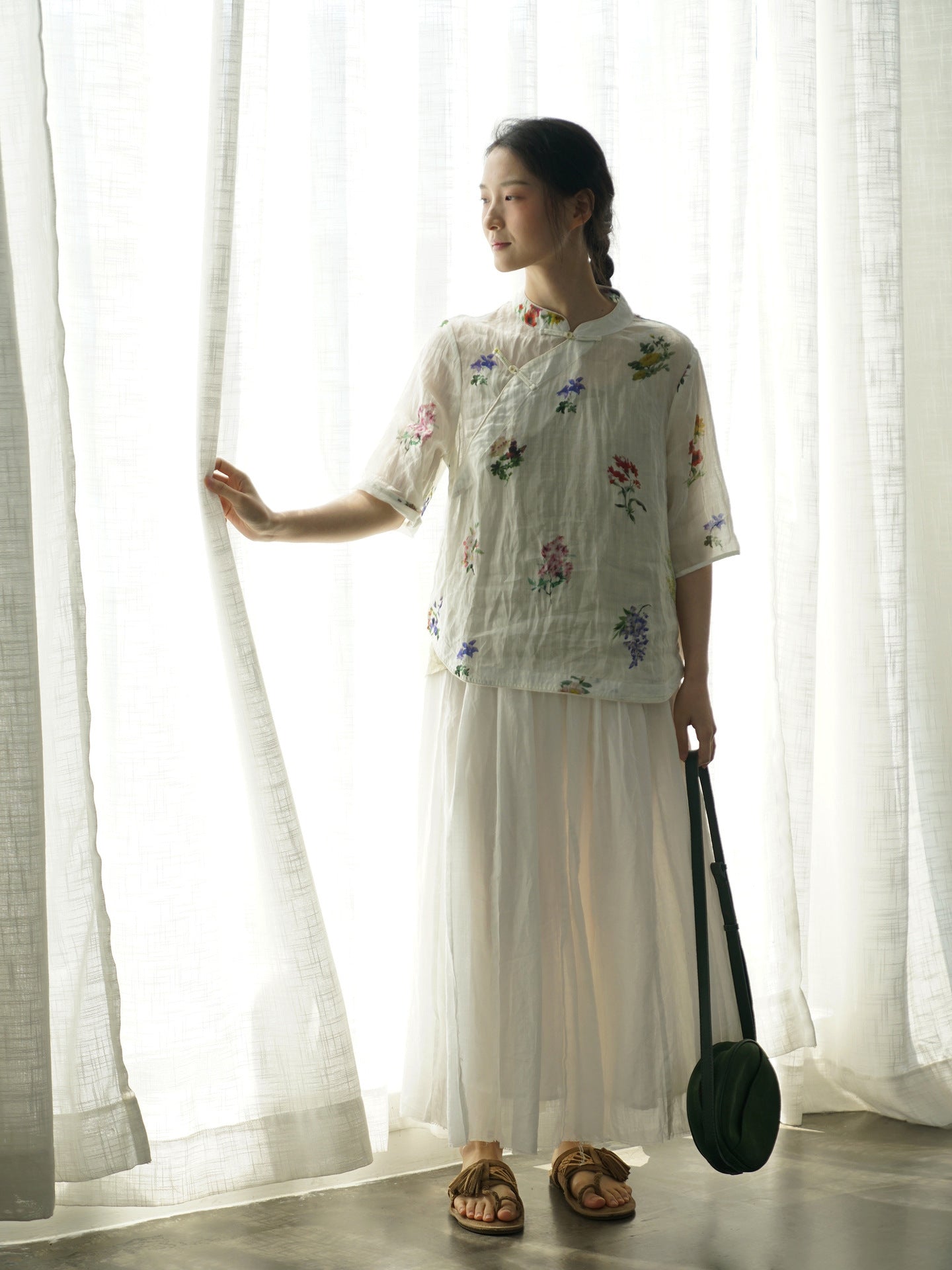 Multi Floral Samfoo Top