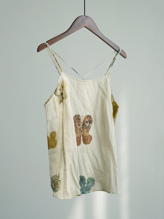 Abstract Floral Spaghetti Strap Top