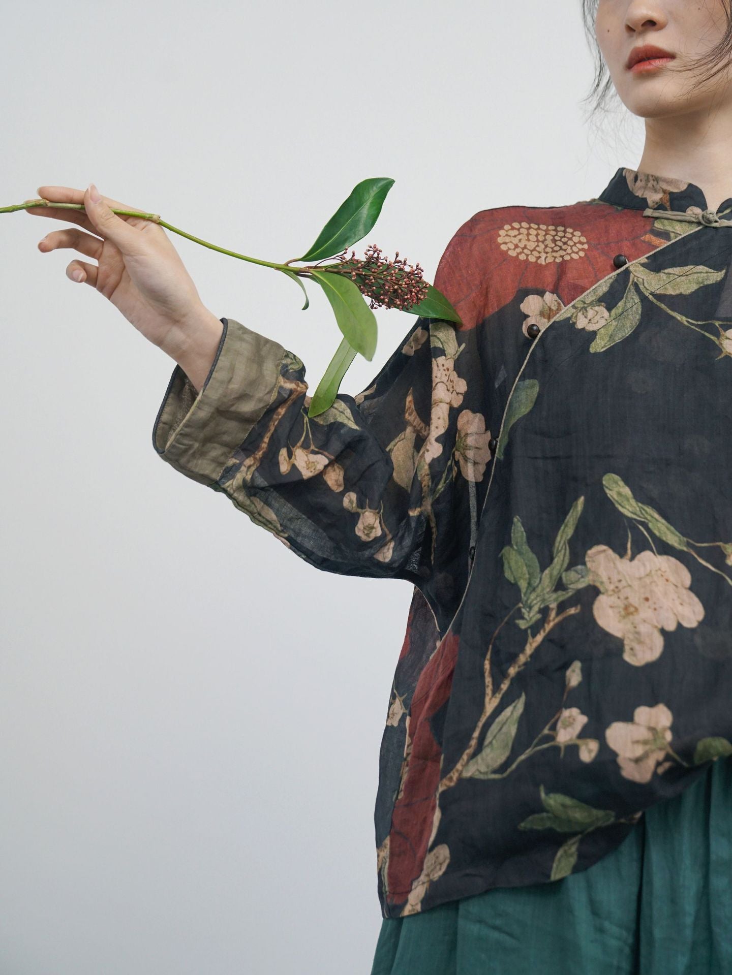 Blossom Cheongsam Top