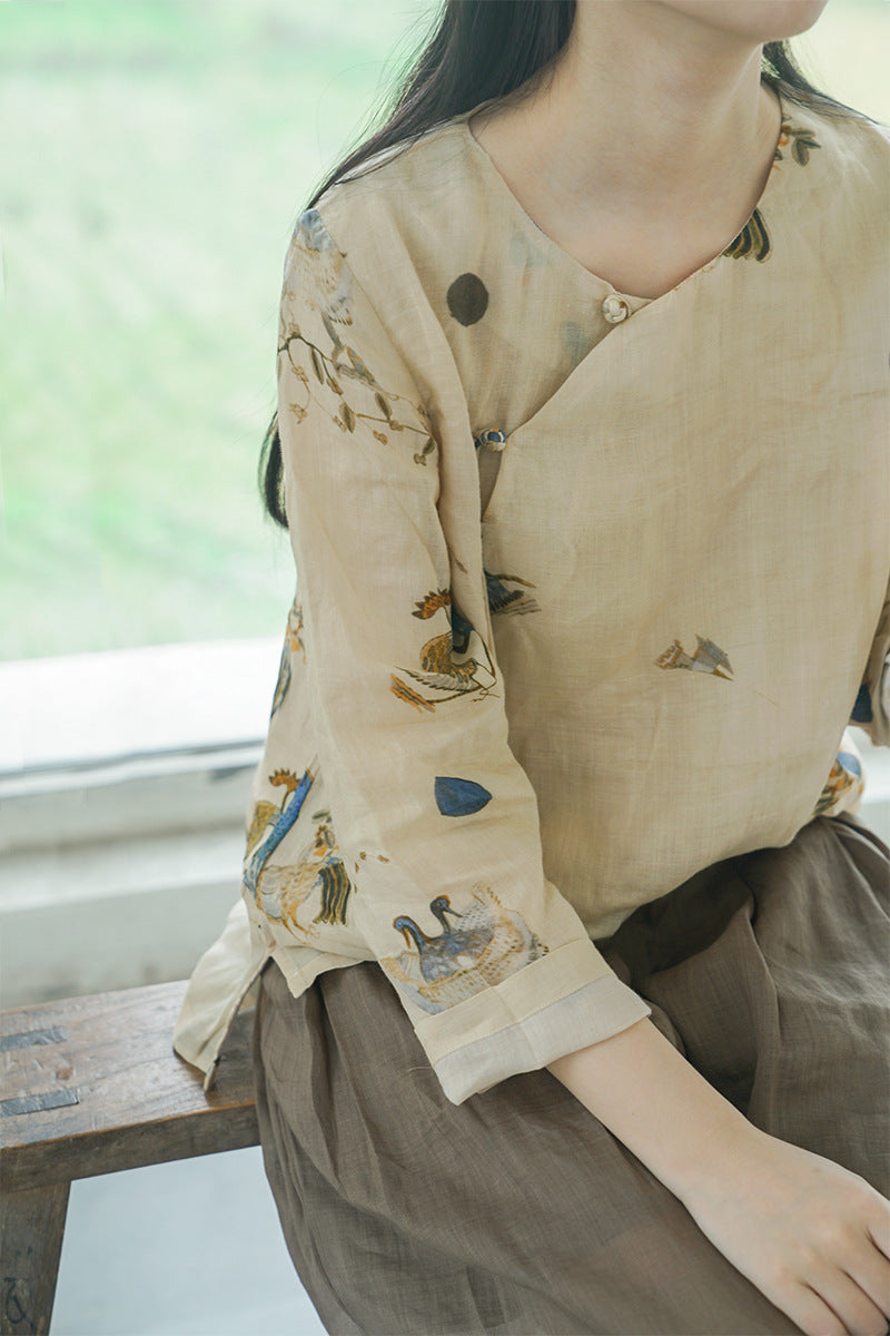 Blue Moon Cheongsam Top