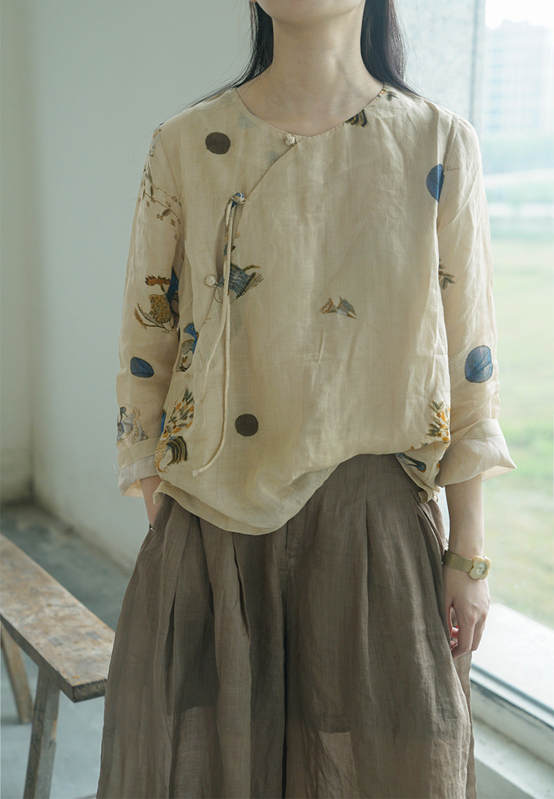 Blue Moon Cheongsam Top