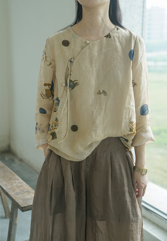 Blue Moon Cheongsam Top