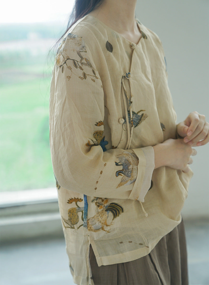 Blue Moon Cheongsam Top