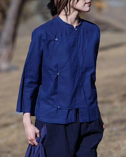 Cheongsam Samfoo Top in Blue