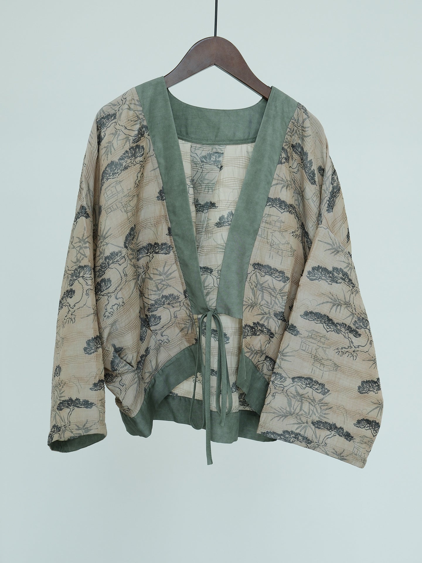 Green Pine Kimono Coat
