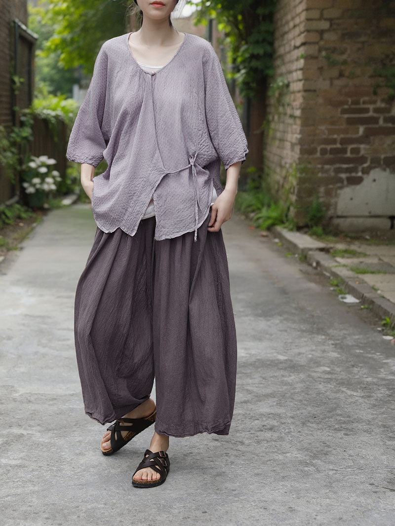 Hanfu Cheongsam Qipao Top in Light Purple