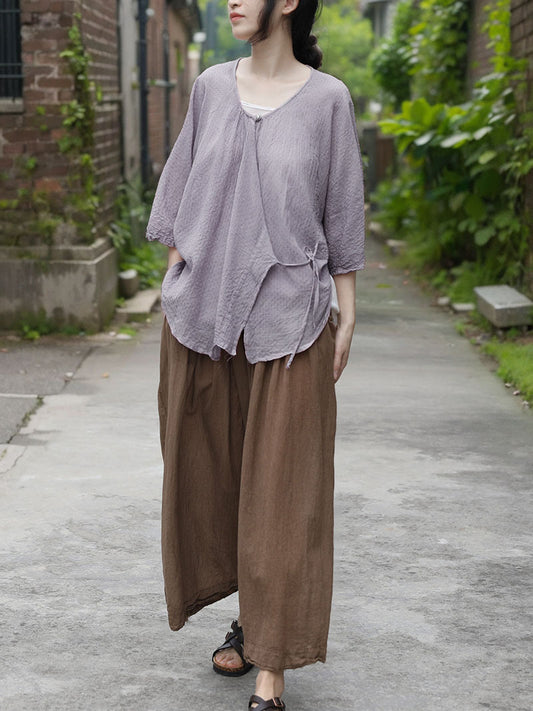 Hanfu Cheongsam Qipao Top in Light Purple