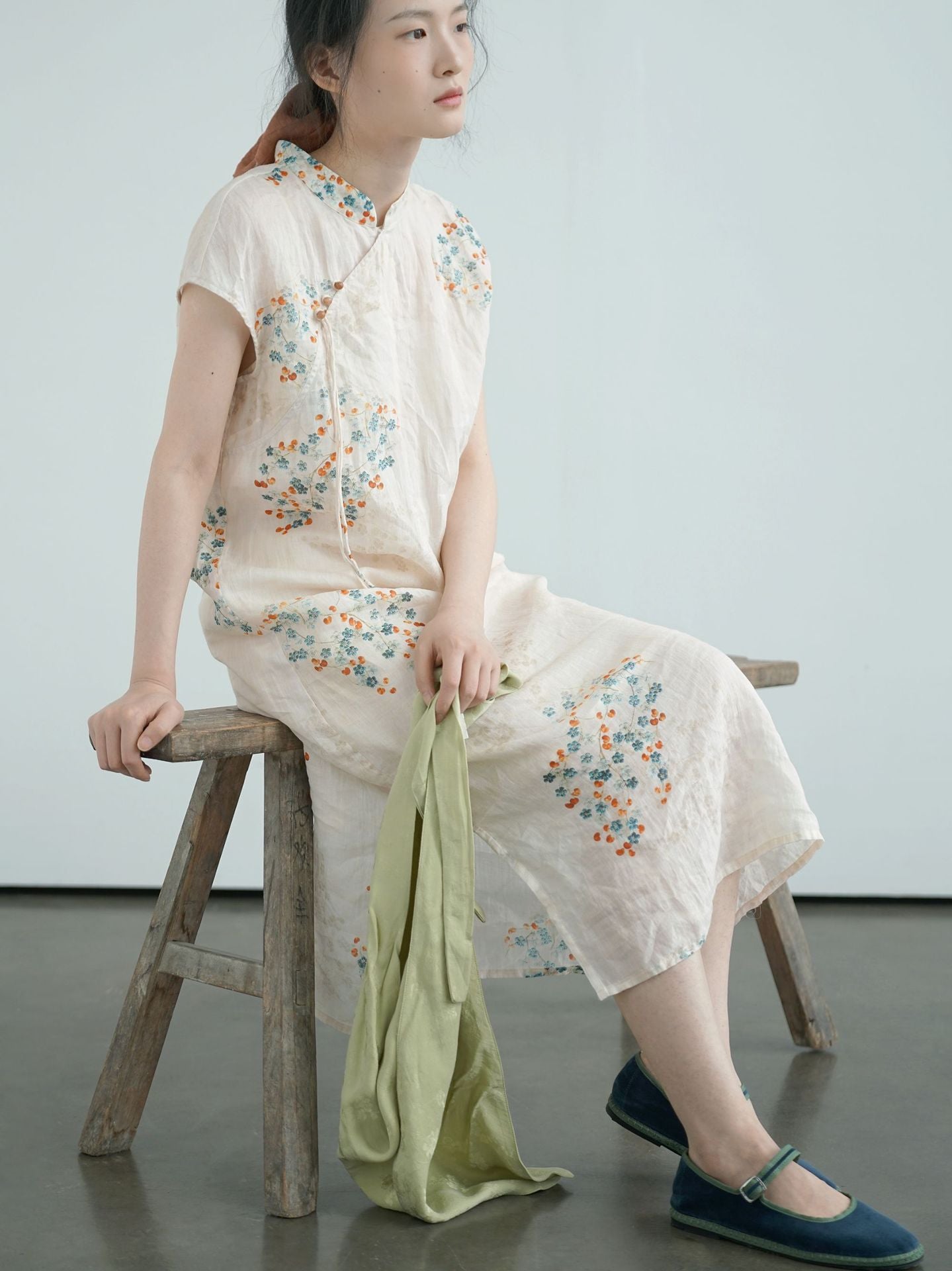 Little Floral Cheongsam Qipao Dress
