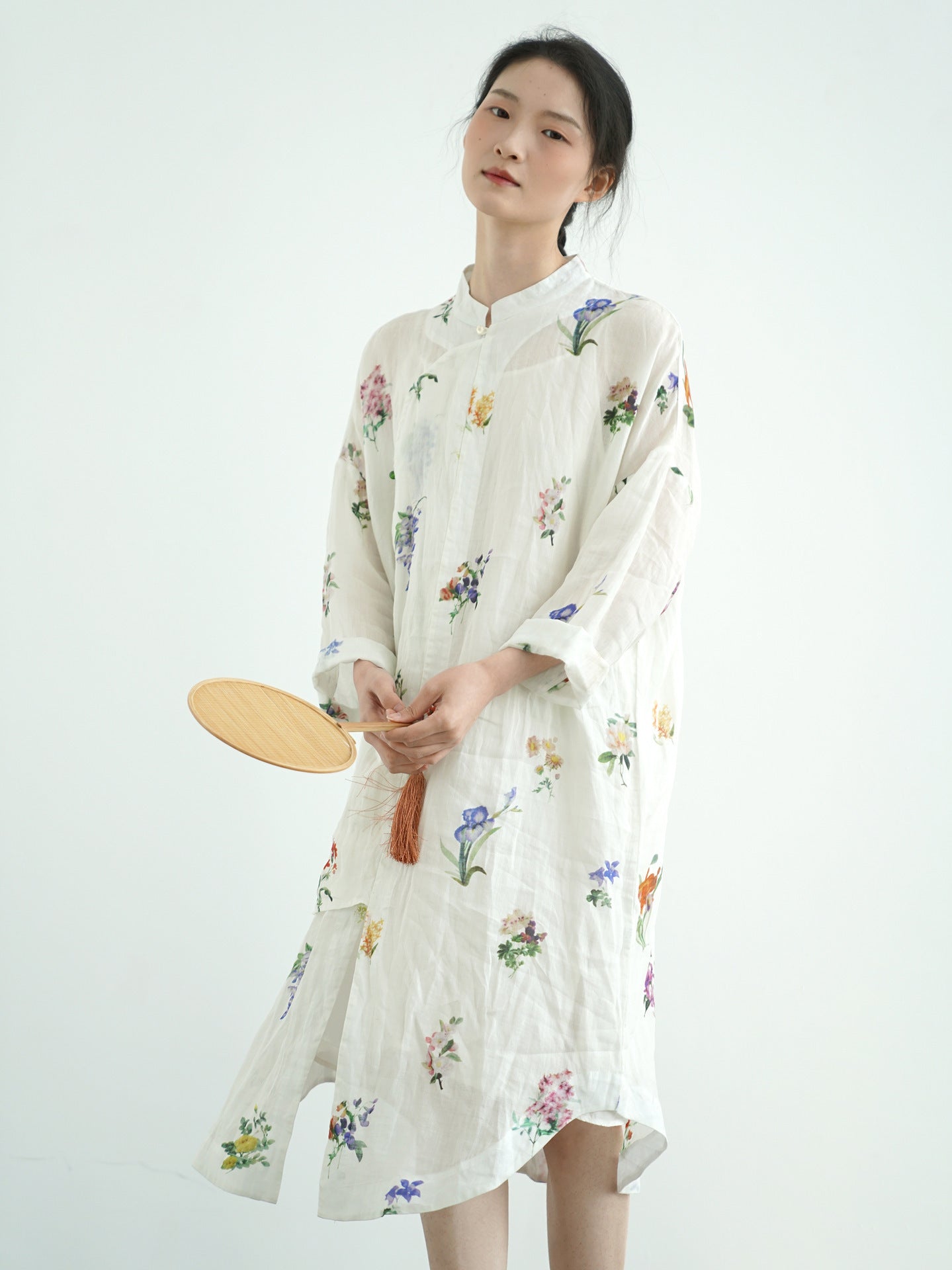 Multi Floral Cheongsam Qipao Dress