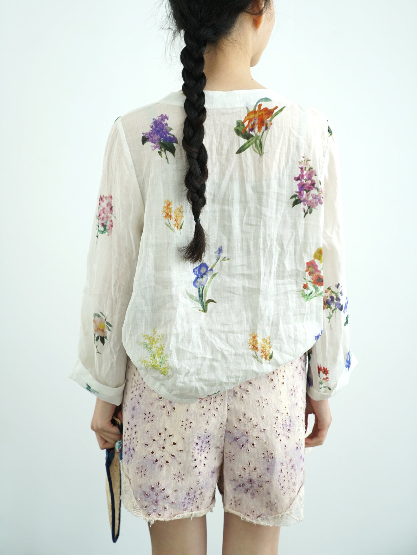 Multi Floral Cheongsam Qipao Top