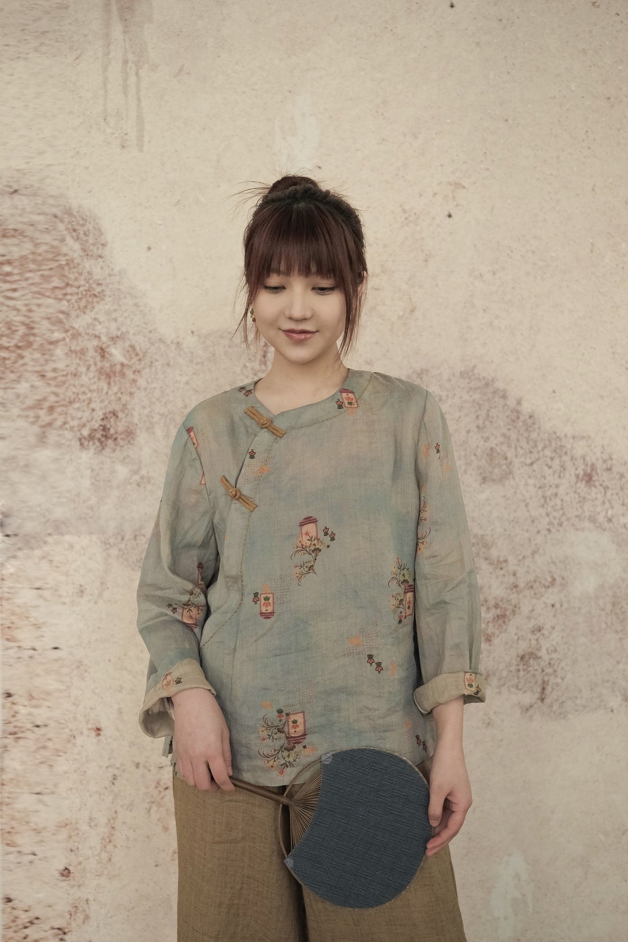 Retro Floral Cheongsam Qipao Top