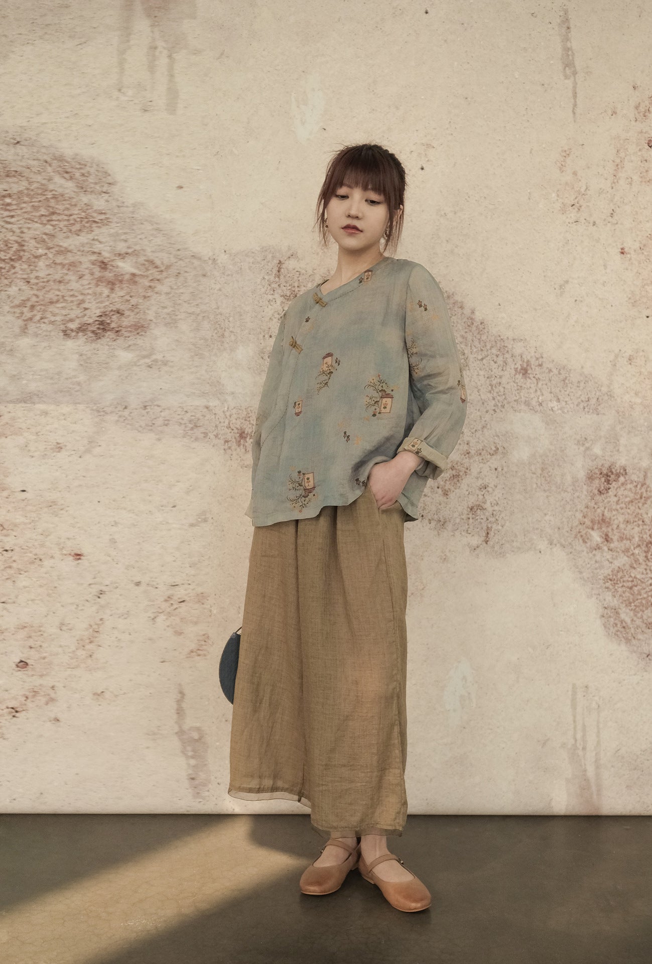 Retro Floral Cheongsam Qipao Top