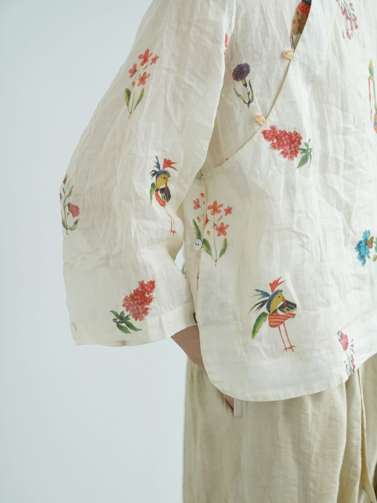 Spring Floral Cheongsam Qipao Top