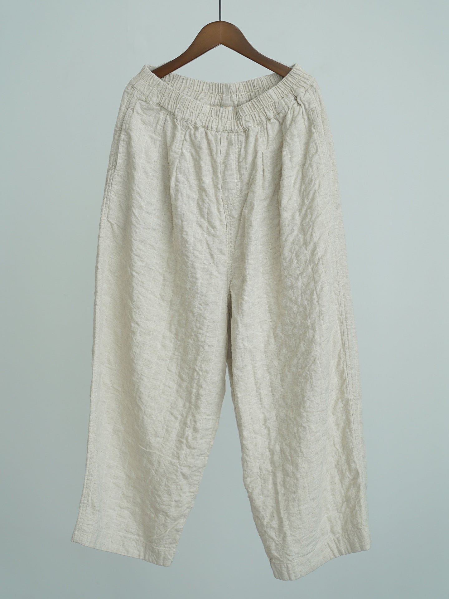 Washed Linen Long Pants in Natural